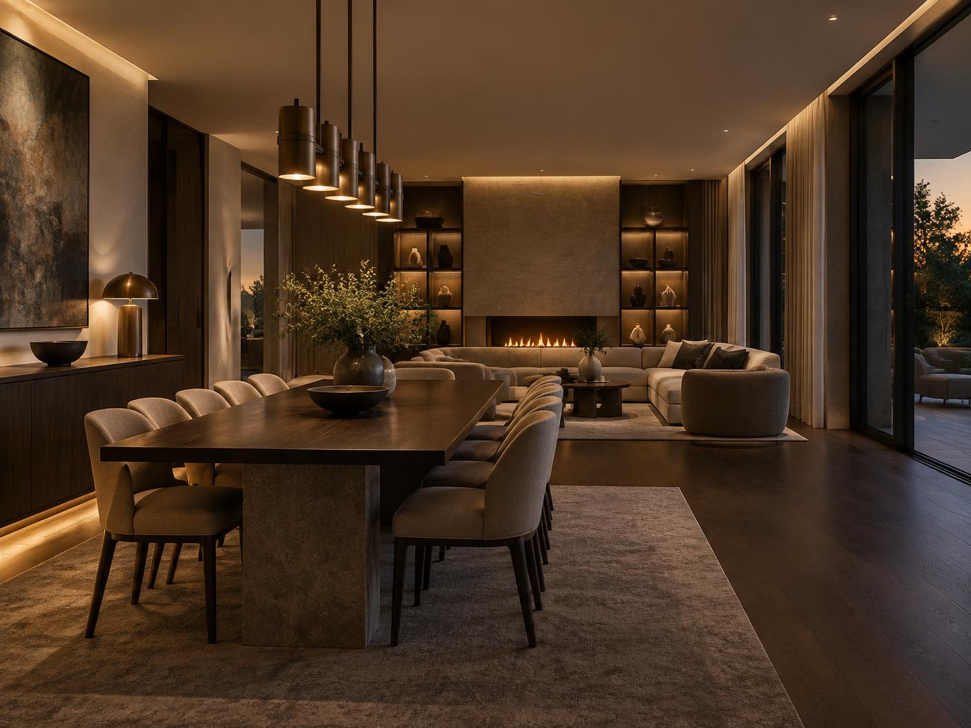 Representative architectural interior showcasing integrated lighting